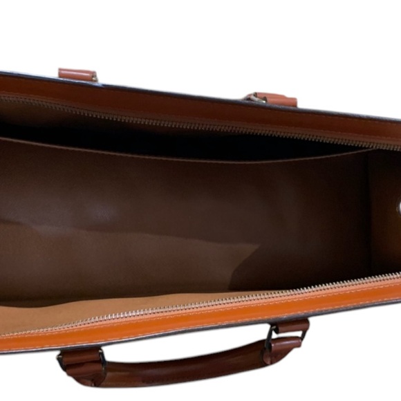 AUTHENTICATED LOUIS VUITTON EPI Leather SAC Triangle Hand Bag Cognac Brown +COA - Picture 12 of 16